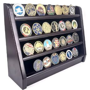 4 صفوف من التحدي العسكري، حامل عرض العملات المعدنية قابل للتجميع يحمل 32-38 عملة معدنية in Kuwait