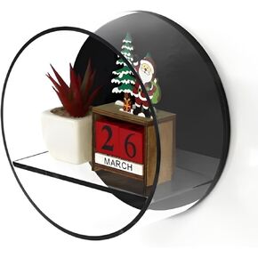 حامل عرض من الاكريليك من روياليتا لشخصيات فانكو بوب - قطر 8.7 انش، رافعات مقاومة للغبار تثبت على الحائط للالعاب والنباتات ومستحضرات التجميل والتذكارات، اسود in Kuwait