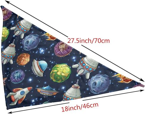 Comic Space Dog Bandana,Dog Bandanas Triangle Bibs Scarf Accessories for Small Medium Large Dogs Cats Pets Animals in Kuwait