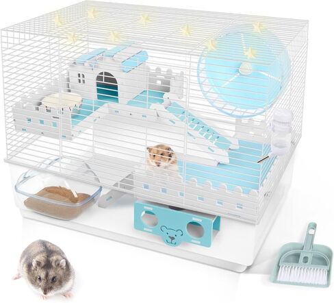BUCATSTATE Hamster Cages and Habitats Small Animal Cage with Accessories Rat, Mouse Basic Cage for Syrian Hamster Gerbils in Kuwait