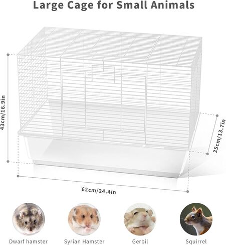 BUCATSTATE Hamster Cages and Habitats Small Animal Cage with Accessories Rat, Mouse Basic Cage for Syrian Hamster Gerbils in Kuwait