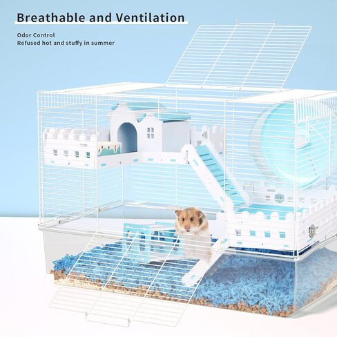 BUCATSTATE Hamster Cages and Habitats Small Animal Cage with Accessories Rat, Mouse Basic Cage for Syrian Hamster Gerbils in Kuwait