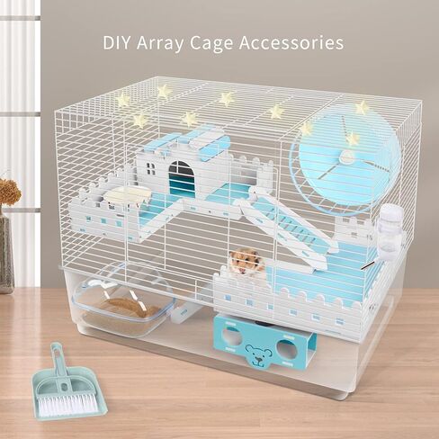 BUCATSTATE Hamster Cages and Habitats Small Animal Cage with Accessories Rat, Mouse Basic Cage for Syrian Hamster Gerbils in Kuwait