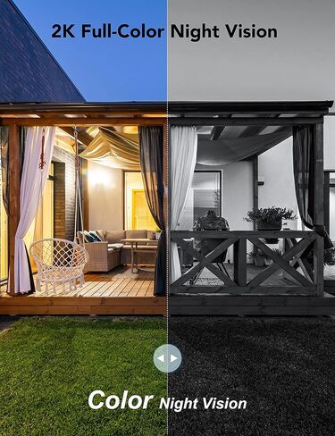 كاميرا مراقبة واي فاي GNCC خارجية 2K 360 درجة كاميرا مراقبة منزلية سلكية مع تتبع تلقائي، رؤية ليلية ملونة، تخزين SD وسحاب، محادثة ثنائية الاتجاه، مقاومة للماء (2.4 جيجا هرتز، K1Pro) in Kuwait
