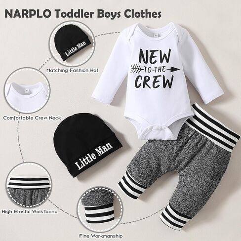 NARPLO Newborn Baby Boy Clothes Infant Newborn Boy Clothes Letter Print Set-26 in Kuwait