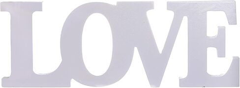 لافتة قائمة قائمة بذاتها على شكل حرف خشبي مطبوع عليها حروف الحب الخشبية، لافتات الحب الريفية المنفردة لغرفة المعيشة، ديكور الموقد | حفلات الزفاف، هدايا الحفلات المنزلية (الحب الأبيض) in Kuwait