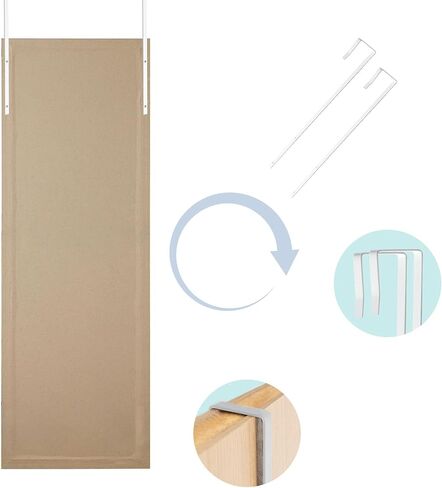 نوتيبي مراة بطول كامل 44 انش × 16 انش، مراة تثبت على الحائط مع علاقتين معدنيتين لديكور الحائط وغرفة النوم والحمام وغرفة المعيشة، لون ابيض in Kuwait