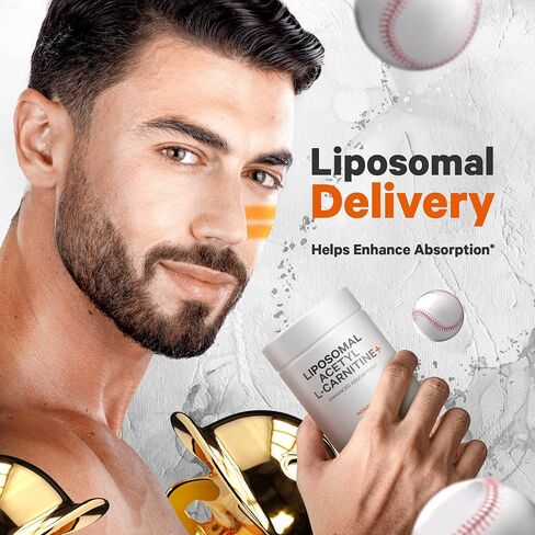 Codeage Liposomal Acetyl-L-Carnitine 500mg Supplement, 3-Month Supply - Liposomal ACL for Enhanced Absorption - Energy, Healthy Brain, Cognitive Support - 1 Capsule a Day, Vegan, Non-GMO, 90 Capsules in Saudi Arabia