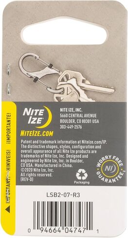 Nite Ize S-Biner SlideLock من الفولاذ المقاوم للصدأ - الحجم 2 - الطيف - 5 قطع (5 عبوات) in Saudi Arabia