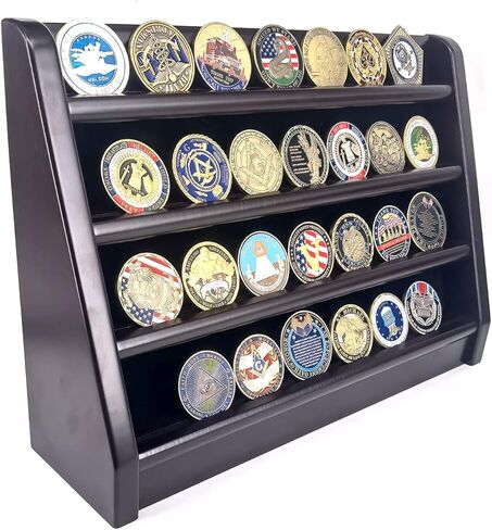 4 صفوف من التحدي العسكري، حامل عرض العملات المعدنية قابل للتجميع يحمل 32-38 عملة معدنية in Kuwait