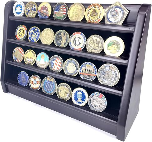 4 صفوف من التحدي العسكري، حامل عرض العملات المعدنية قابل للتجميع يحمل 32-38 عملة معدنية in Kuwait