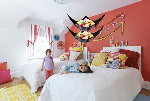 KanYool شبكة الحيوانات المحشوة، أرجوحة لعبة الحيوانات المحشوة الكبيرة، أرجوحة معلقة، منظم تخزين الحيوانات، شبكة تخزين بوهو زاوية كبيرة من القطيفة، حامل شبكي لغرفة لعب الحضانة، غرفة النوم، غرفة الأطفال، 2 حزمة بيضاء in Kuwait