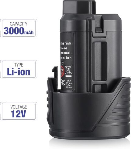 بطارية بديلة من Farmice 12V 3.0Ah Li-ion لبطارية Ridgid 12v R82007 AC82008 R82009 R82048 R82049 AC82049 130188001 130219001 130446011، عبوتان in Kuwait