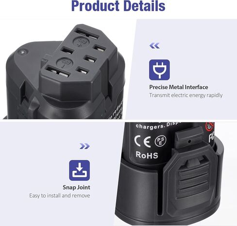 بطارية بديلة من Farmice 12V 3.0Ah Li-ion لبطارية Ridgid 12v R82007 AC82008 R82009 R82048 R82049 AC82049 130188001 130219001 130446011، عبوتان in Kuwait
