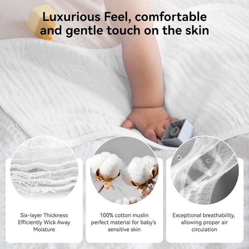 أقمشة التجشؤ القطنية من Synrroe - مجموعات باللونين الأبيض والأزرق، أساسيات الطفل: أقمشة تجشؤ فائقة النعومة، ماصة، ومتينة للأطفال الأولاد والبنات in Kuwait