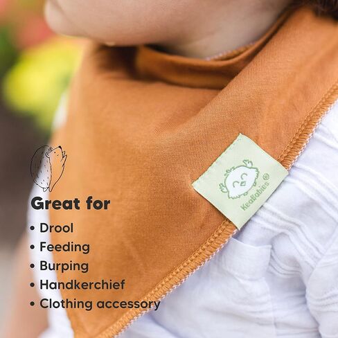 KeaBabies 8-Pack Organic Baby Bandana Drool Bibs – Stylish Unisex Bandana Bibs - Super Absorbent Bandana Drool Bibs – Gentle Teething Bibs for Infants - Organic Cotton Baby Bib in Saudi Arabia