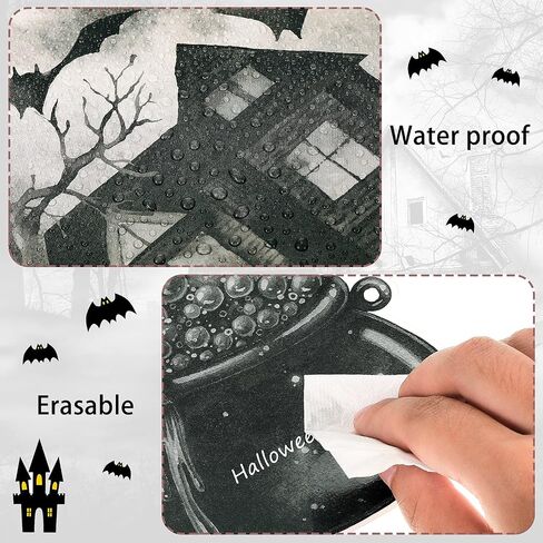 60 Pieces Halloween Cutouts Halloween Bulletin Board Decorations Vintage Witch Pumpkin Skull Bat Tombstone Crow Spider Cutouts Decor for Haunted House Classroom Halloween Party Supplies Decoration in Saudi Arabia