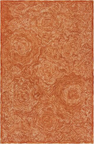 سجادة منطقة SAFAVIEH Ikat Collection - 8 × 10 بوصة، صوف مصنوع يدويًا، مثالية للمناطق ذات حركة المرور العالية في غرفة المعيشة وغرفة النوم (IKT506P) in Saudi Arabia