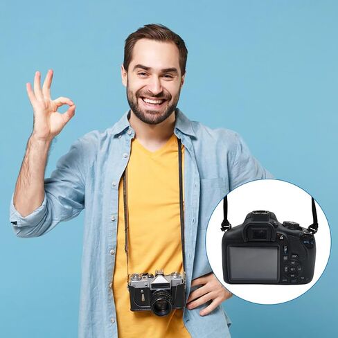 lyfLux 4 PCS 1/4" Camera Neck Strap Screw Holder, 4PCS Camera Strap Triangle Split Ring, 2PCS Camera Tether Safety Strap for DSLR Camera and Mirrorless Professional Cameras in Saudi Arabia