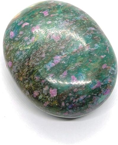 GEMSCITE Gemstone Ruby Zoisite Carved Palm Stone/Pocket Palm Stone/Reiki Healing & Crystal Grid for Natural Body Chakra Balancing in Kuwait