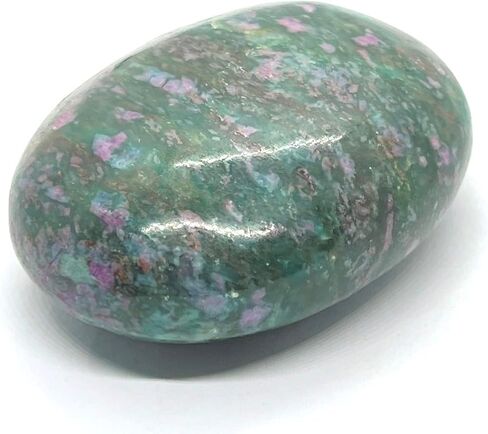 GEMSCITE Gemstone Ruby Zoisite Carved Palm Stone/Pocket Palm Stone/Reiki Healing & Crystal Grid for Natural Body Chakra Balancing in Kuwait