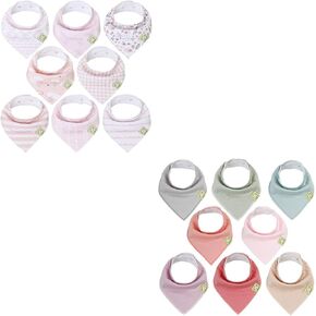 KeaBabies 8-Pack Organic Baby Bandana Bibs, Baby Bibs – Drool Bibs for Baby Girl, Baby Boy - Baby Bib, Girl Bib, Boy Bib in Kuwait