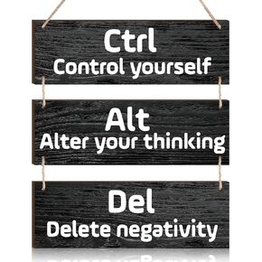 Jetec Office Wall Decor Inspirational Wall Art for Office Motivational Wall Plaques Rustic Wooden Wall Hanging Decor Positive Saying Quote Sign Wall Art for Home Office Living Room (Black) in Saudi Arabia