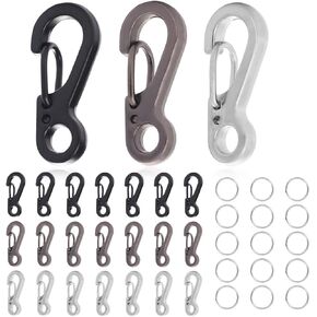 24 Pcs Mini Carabiners Small Snap Hook Key Chain Hook Clip Keychain Claw Clasp Keychain Womens Keychain Holder Organizer Lobster Jewelry Holder for Various Keys in Saudi Arabia