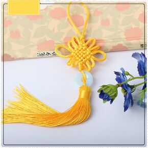 LOVENVOY 10PCS 9Inch Red Chinese Knot Jade Tassel Chinese New Year Decorations for Party Wedding Supplies Spring Festival Decorations Lantern Festival Mid-Autumn Moon Festival Wedding Party Ornaments