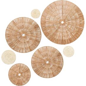 SKATAZEE Boho Wall Decor 7 Piece Set Brown And Ivory in Kuwait