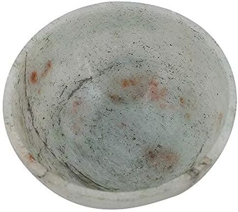 FASHIONZAADI Decorative Bowl - Jade Crystal - Bowl for Crystals - Green Crystals - Natural Gemstone - Pagan Decor - Spiritual Decor - Feng Shui Crystals - Crystal Gifts in Kuwait