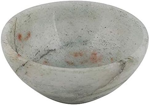 FASHIONZAADI Decorative Bowl - Jade Crystal - Bowl for Crystals - Green Crystals - Natural Gemstone - Pagan Decor - Spiritual Decor - Feng Shui Crystals - Crystal Gifts in Kuwait