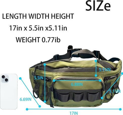 Fishing Fanny Pack for Men -Fishing Fanny Pack-Lightweight and Durable Fishing Sling Pack… in Kuwait