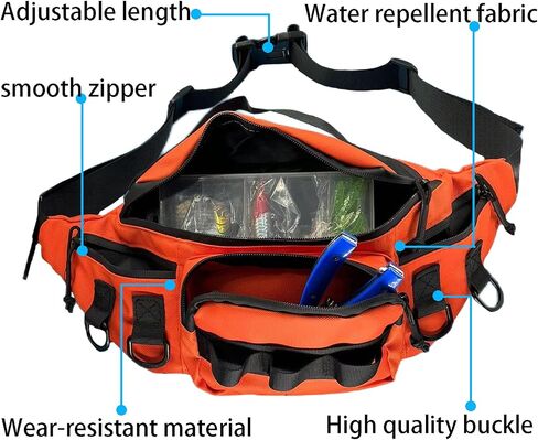 Fishing Fanny Pack for Men -Fishing Fanny Pack-Lightweight and Durable Fishing Sling Pack… in Kuwait