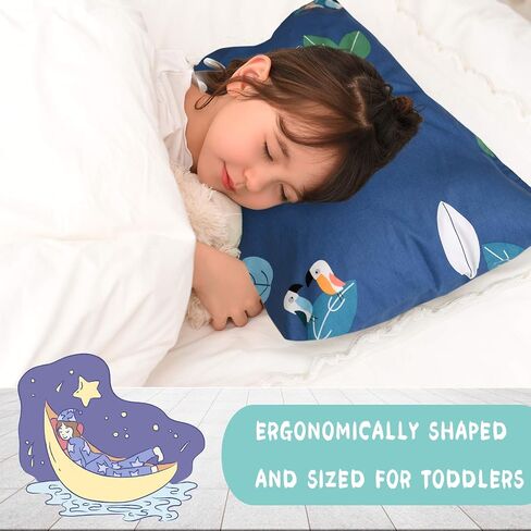 Gina Era Ergonomic Toddler Pillowcase,(2 Pack) 100% Cotton Pillowscase, Size:14 * 19 inch,Fits Kids Pillows sizesd 13 x 18 or 12x 16 - Machine Washable (style17) in Saudi Arabia