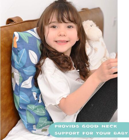 Gina Era Ergonomic Toddler Pillowcase,(2 Pack) 100% Cotton Pillowscase, Size:14 * 19 inch,Fits Kids Pillows sizesd 13 x 18 or 12x 16 - Machine Washable (style17) in Saudi Arabia