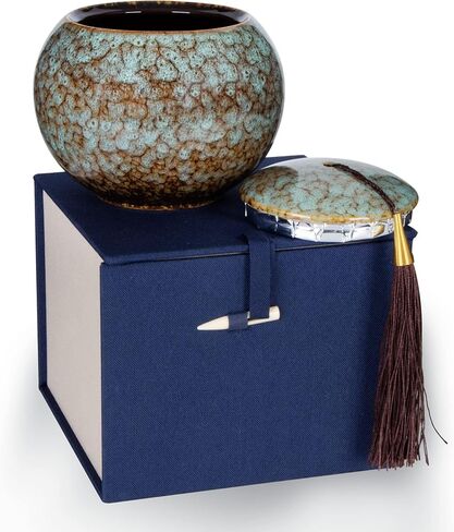 جرار حيوانات اليفة متوسطة الحجم من ذا 7 بوكس، رماد من السيراميك للكلاب والقطط او رماد الحيوانات الاليفة الاخرى (4.1 انش ارتفاع × 4.7 انش عرض) in Kuwait