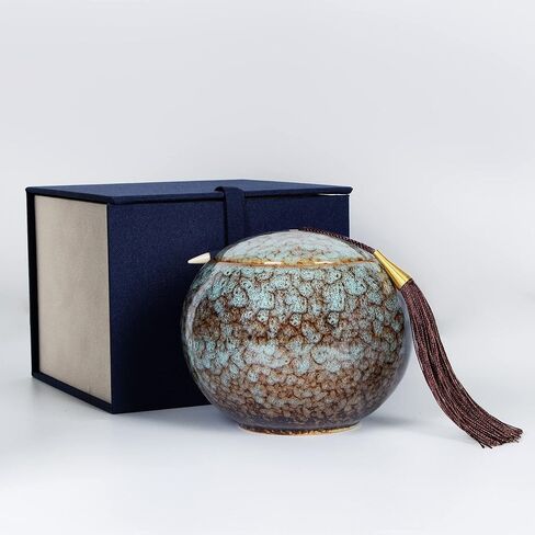 جرار حيوانات اليفة متوسطة الحجم من ذا 7 بوكس، رماد من السيراميك للكلاب والقطط او رماد الحيوانات الاليفة الاخرى (4.1 انش ارتفاع × 4.7 انش عرض) in Kuwait