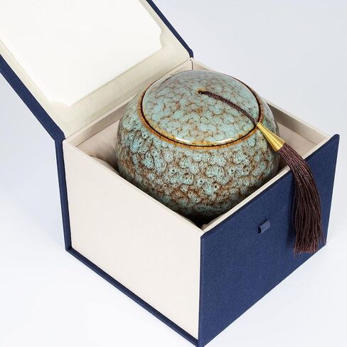 جرار حيوانات اليفة متوسطة الحجم من ذا 7 بوكس، رماد من السيراميك للكلاب والقطط او رماد الحيوانات الاليفة الاخرى (4.1 انش ارتفاع × 4.7 انش عرض) in Kuwait