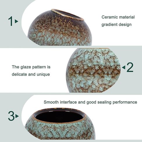 جرار حيوانات اليفة متوسطة الحجم من ذا 7 بوكس، رماد من السيراميك للكلاب والقطط او رماد الحيوانات الاليفة الاخرى (4.1 انش ارتفاع × 4.7 انش عرض) in Kuwait