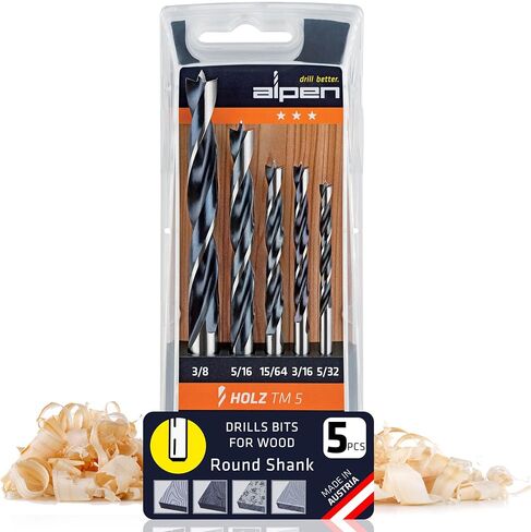 Alpen Wood Drill Bit 10 mm Metric for Hard and Soft Wood - Extra Sharp Edges for Precise Holes and Effortless Drilling - Durable Drill Bit Kit for Fast Woodworking (10mm) in Saudi Arabia