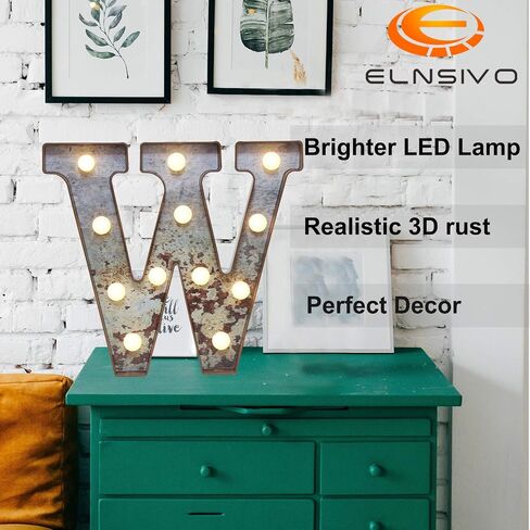 LED سرادق تضيء الحروف الصناعية خمر نمط مضاءة رسائل الصدأ تأثير معدني رسالة سرادق مع أضواء الإضاءة علامات الرسالة لعيد الميلاد حفل زفاف عيد ميلاد المنزل مقهى بار ديكور-A in Kuwait