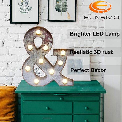 LED سرادق تضيء الحروف الصناعية خمر نمط مضاءة رسائل الصدأ تأثير معدني رسالة سرادق مع أضواء الإضاءة علامات الرسالة لعيد الميلاد حفل زفاف عيد ميلاد المنزل مقهى بار ديكور-A in Kuwait