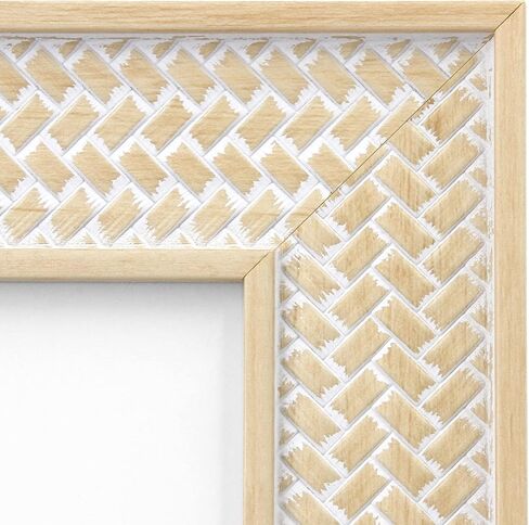 إطارات صور takfot Boho مقاس 5 × 7 إطار صور مزخرف مغربي، عبوة من قطعتين، إطار صورة خشبي بديكور ريفي أبيض متعثر لعرض الحائط وسطح الطاولة للعائلة والأصدقاء in Saudi Arabia