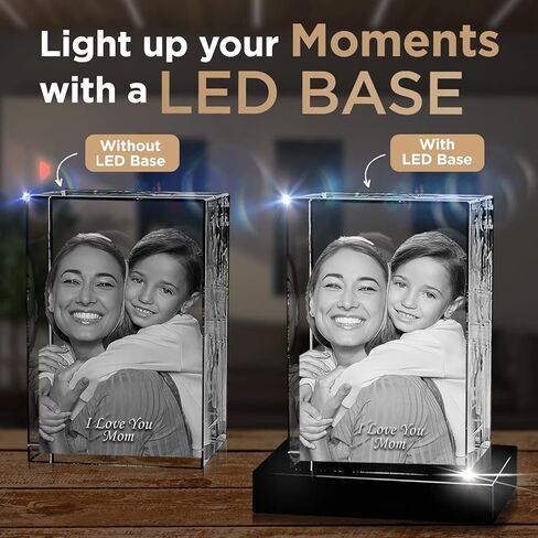 CAPTUR3D 3D Crystal Photo, Valentines Day Gifts for Women, Men, Wife, Husband, Mom, Great Personalized Gift using any Photo, 3D Crystal Cube, Custom 3D Picture, Customized Anniversary, Couple Gifts in Saudi Arabia