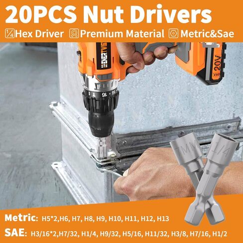 اينيرتويست مجموعة لقم مفك براغي من 228 قطعة، ساق سداسية CR-V 1/4 انش تتضمن رؤوس امان نادرة ومفك صواميل وحامل لقم مغناطيسي، مجموعة رؤوس مفك مثالية مع صندوق ادوات قوي in Kuwait