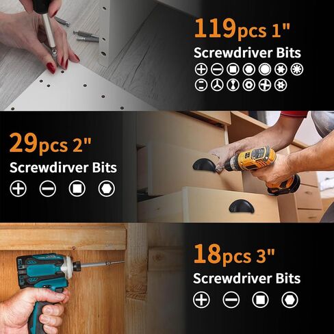 اينيرتويست مجموعة لقم مفك براغي من 228 قطعة، ساق سداسية CR-V 1/4 انش تتضمن رؤوس امان نادرة ومفك صواميل وحامل لقم مغناطيسي، مجموعة رؤوس مفك مثالية مع صندوق ادوات قوي in Kuwait