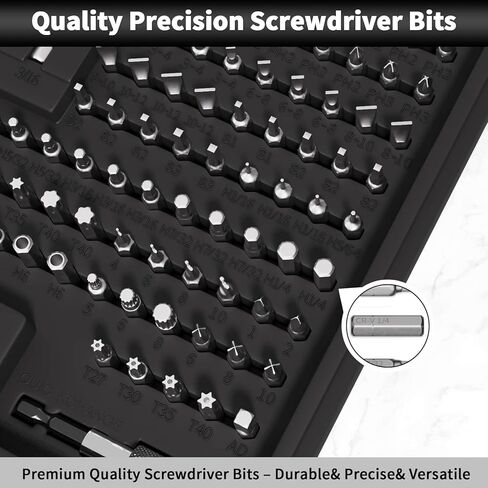 اينيرتويست مجموعة لقم مفك براغي من 228 قطعة، ساق سداسية CR-V 1/4 انش تتضمن رؤوس امان نادرة ومفك صواميل وحامل لقم مغناطيسي، مجموعة رؤوس مفك مثالية مع صندوق ادوات قوي in Kuwait