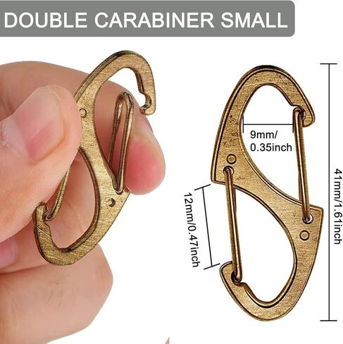 24 قطعة خطاف معدني صغير مقاس 1.6 بوصة، مشبك بوابة سلك مزدوج، مشبك سلسلة مفاتيح متشابكة، مرفق مشابك تثبيت صغيرة in Kuwait