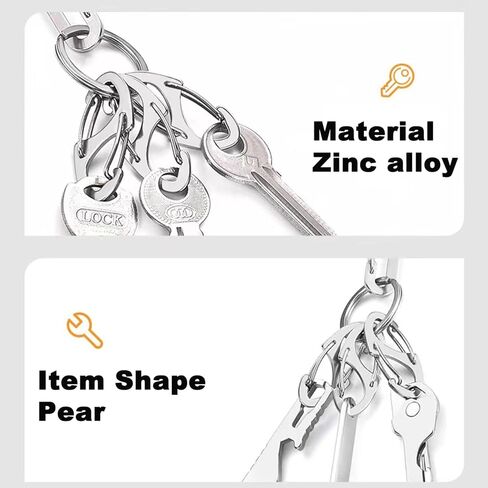 24 قطعة خطاف معدني صغير مقاس 1.6 بوصة، مشبك بوابة سلك مزدوج، مشبك سلسلة مفاتيح متشابكة، مرفق مشابك تثبيت صغيرة in Kuwait